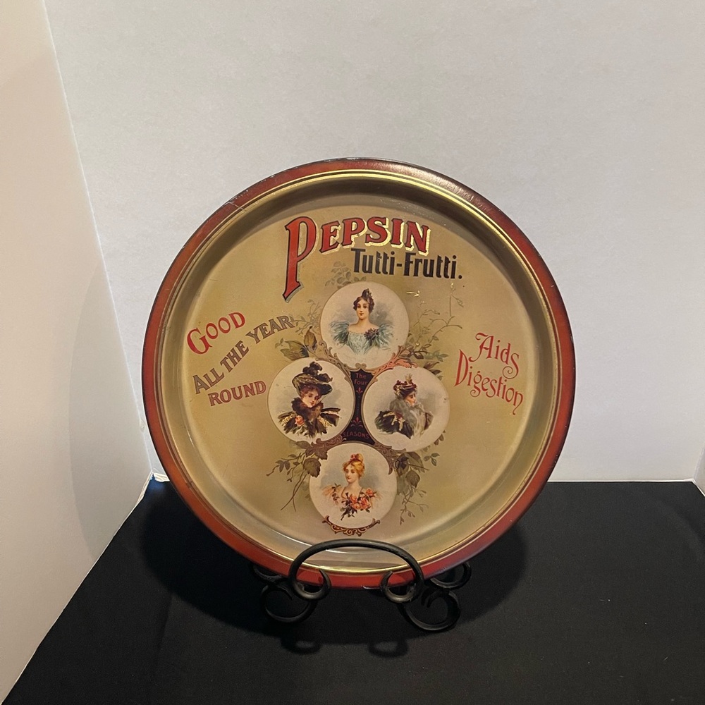 Round 12” Metal Tray Tutti-Frutti Replica